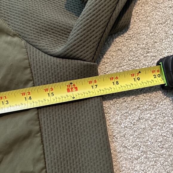 Outerknown Active 1/4 Zip Pullover Jacket Mens Sz XS Olive Green Warm Up - Picture 7 of 13